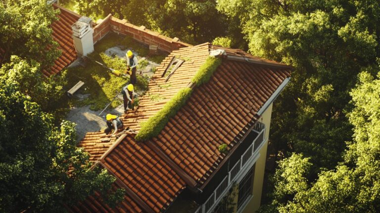 Réparation des tuiles endommagées : pourquoi démousser une toiture au préalable ?